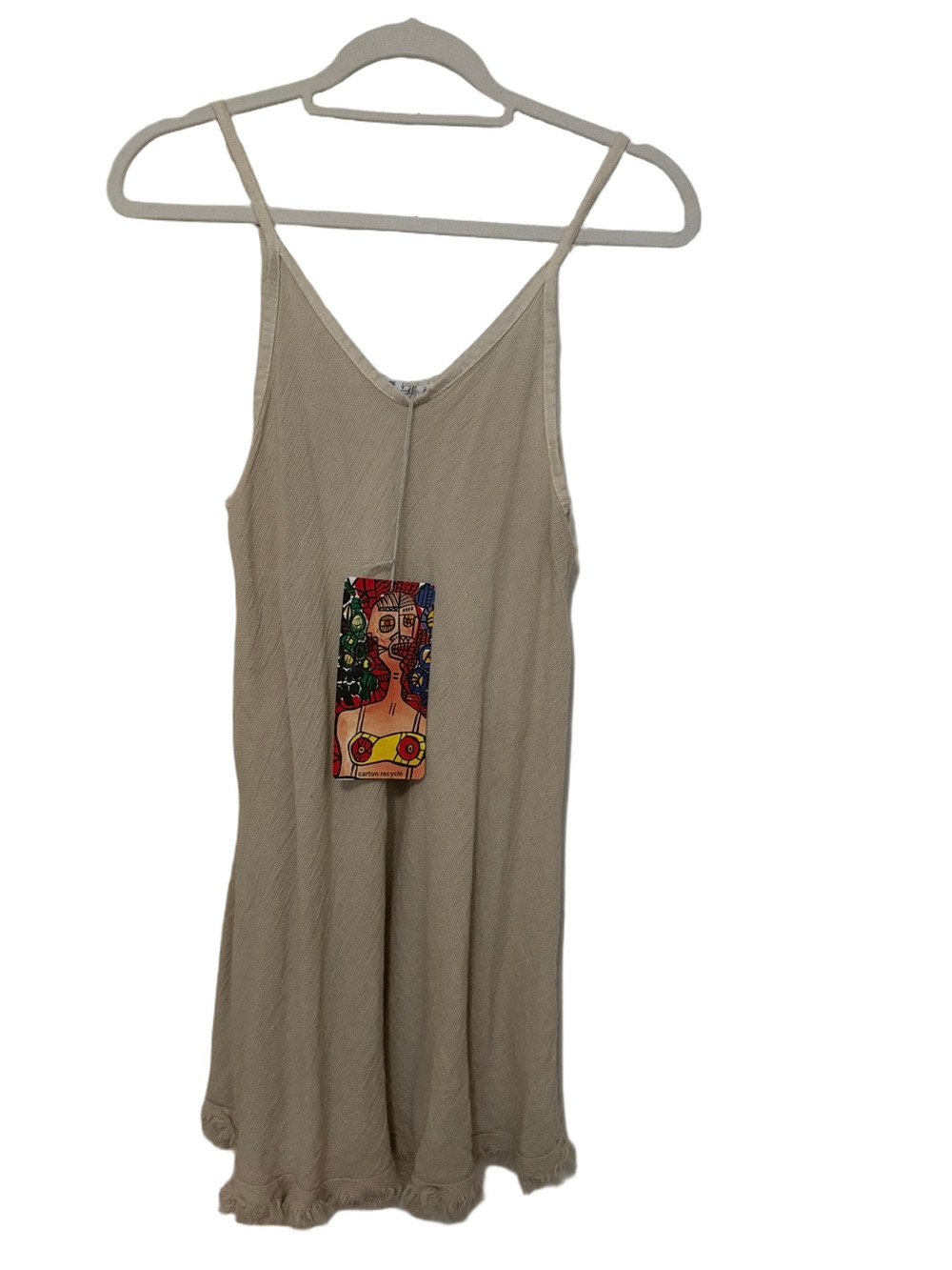 Colette 100% Linen Olive Long Frayed Hem Tunic Mini